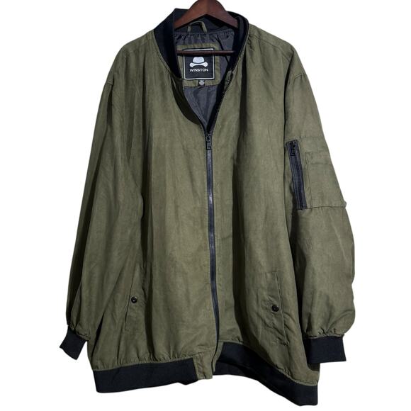NWOT Winston olive green soft light weight zip front jacket- Men's 3XLT